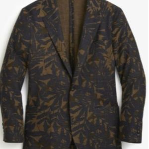 J.CREW Ludlow blazer linen leaf camo navy blue bro